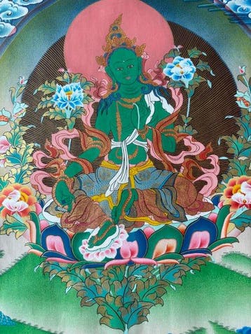 Gree Tara - Nepalese Thangka - Onbekende kunstenaar - Nepal