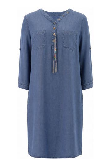 Geisha Jurk in maat 40 Blauw, Geisha, Verzenden, Zo goed als nieuw, Blauw