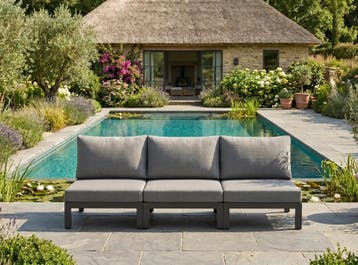 SUNS Vita driezitsbank aluminium SALE |, Tuin en Terras, Ophalen of Verzenden, Nieuw