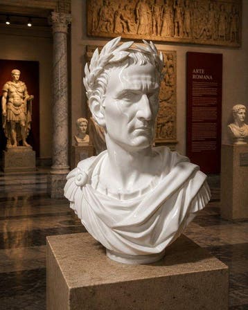 Buste, Busto, Giulio Gaio Cesare collezione storica Bianco -