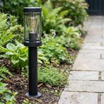 LED Tuinpaal - sokkel - Staande buitenlamp | 50cm | Zwart, Tuin en Terras, Ophalen of Verzenden, Nieuw, Netvoeding, Staande lamp