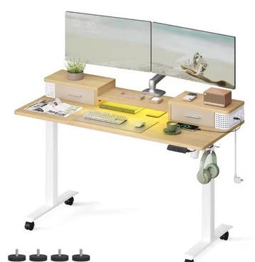 Zit-Sta Bureau 140cm – Elektrisch met USB, Lades en Standaar, Huis en Inrichting, Verzenden, Nieuw