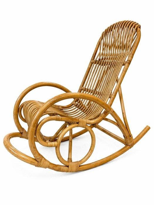 Schommelstoel - Rattan, Bamboe, Antiek en Kunst, Curiosa en Brocante