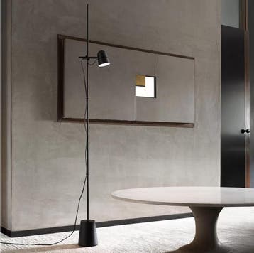 Luceplan Counterbalance vloerlamp, zwart, Overige plaatsen, Ophalen of Verzenden, Gebruikt, Overige typen