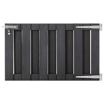 vidaXL Poort 100x60 cm HKC grijs, Verzenden, Nieuw
