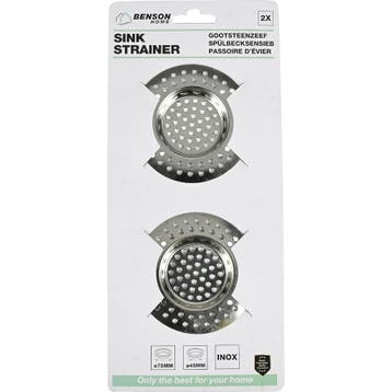 Benson Gootsteenzeef RVS 7,5 cm met extra gaten in set va..., Ophalen of Verzenden, Nieuw