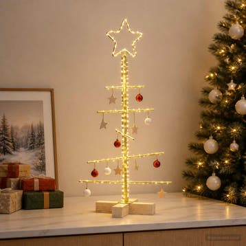 vidaXL Metalen kerstboom met standaard KUOPIO 60 cm Staal, Diversen, Verzenden, Nieuw