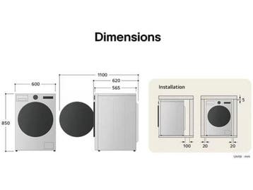 LG F164R51WRS - Wasdroger - 11/6 kg - Steam™ - Frans Display, Witgoed en Apparatuur, Wasdrogers, Verzenden, Zo goed als nieuw