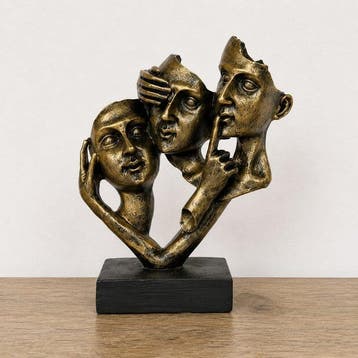 sculptuur, Abstract faces in silent Harmony-Modern, Antiek en Kunst