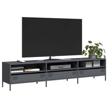 vidaXL Tv-meubel 202x39x43,5 cm koudgewalst staal, Huis en Inrichting, Minder dan 50 cm, Verzenden, Nieuw, Minder dan 100 cm