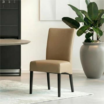 Set van 4 Leren eetkamerstoelen Just - Toledo Mocca, Huis en Inrichting, Stoelen, Ophalen of Verzenden, Nieuw, Leer