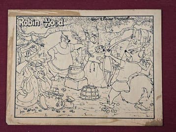 Robin Hood - Originale Anni 70 - 1 Kleurplaat, Nieuw