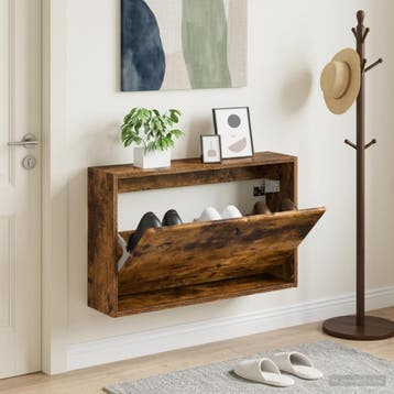 vidaXL Wandgemonteerde Schoenkast BREDA 71 x 17 x 43 cm, Verzenden, Nieuw