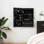 vidaXL Sieradenkast met spiegel wandgemonteerd 37,5x10x67 cm, Huis en Inrichting, Verzenden, Nieuw