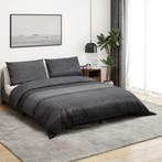 vidaXL Dekbedovertrekset 260x220 cm katoen donkergrijs, Verzenden, Nieuw, Grijs
