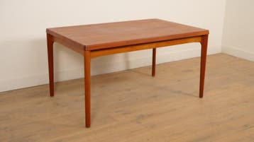 Vintage eettafel | Uitschuifbaar | Henning Kjaernulf | Teak, Huis en Inrichting, Ophalen of Verzenden, Nieuw