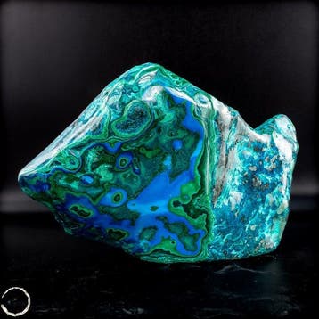 Zeer zeldzame natuurlijke azuriet, chrysocolla en malachiet