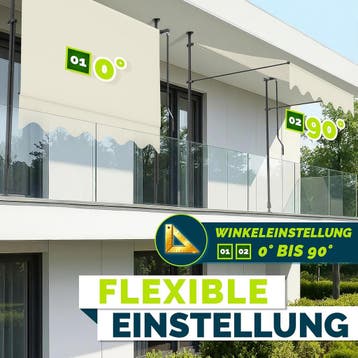 Klemluifel - Balkon luifel - Verticale luifel - 250 cm - Zan, Verzenden, Zo goed als nieuw