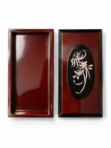 Japanese Lacquerware - Doos - Hout, Lakparelmoer - Raden