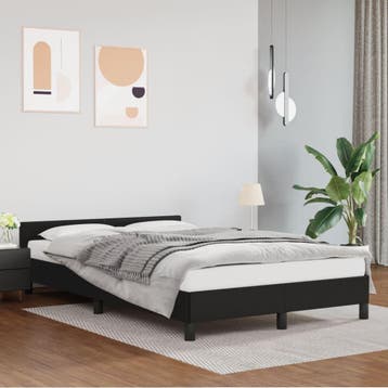 vidaXL Bedframe zonder matras 120x190 cm kunstleer zwart, Overige materialen, Verzenden, Zwart, Nieuw
