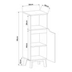 Badkamerkast Overath kolomkast 86x30x30 cm grijs en houtkleu, Verzenden, Nieuw