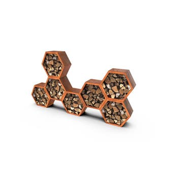 Geroba Honni modulaire houtopslag - Cortenstaal, Tuin en Terras, Verzenden, Nieuw