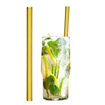 GGM Gastro | (50 stuks) Glazen rietjes - recht - 200mm - ø |, Verzenden