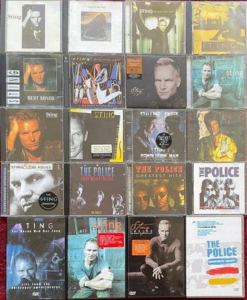 Sting, Police - Lot with 16 CDs (1 SACD included) & 4 DVD’s, Nieuw in verpakking