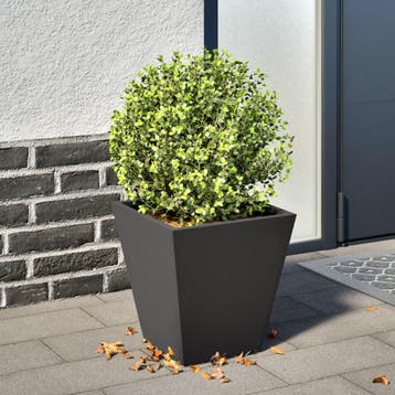 vidaXL Plantenbak 30x30x30 cm staal zwart, Verzenden, Minder dan 60 cm, Nieuw, Metaal