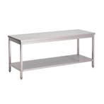 Gastro M RVS werktafel met onderblad 88x180x70cm, Verzenden, Nieuw in verpakking