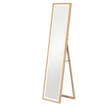 TRUUSK Staande LED-spiegel 40x160 cm - 3 Lichtkleuren - Touc, Verzenden, Nieuw