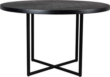 2dekans | Dutchbone Class Eettafel Rond 120 cm Acaciahout, Huis en Inrichting, Tafels | Eettafels, Ophalen of Verzenden, Zo goed als nieuw