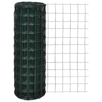 vidaXL Euro hek 10x1,5 m staal groen, Verzenden, Nieuw, IJzer