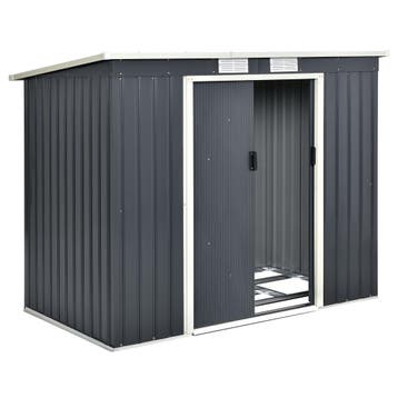 Metalen tuinhuis M - 213 × 130 × 173 cm - Grijs, Tuin en Terras, Verzenden, Nieuw