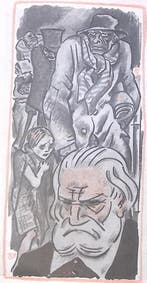 Victor Hugo op spotprent (lijst optie, Lithos), Verzenden