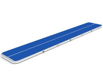 Airtrack 12spring 1500x200x20 cm Plus Blauw/wit, Ophalen of Verzenden, Nieuw