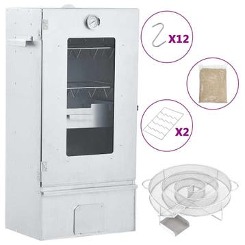 vidaXL BBQ-rookoven met koude rookgenerator gegalvaniseerd, Verzenden, Nieuw