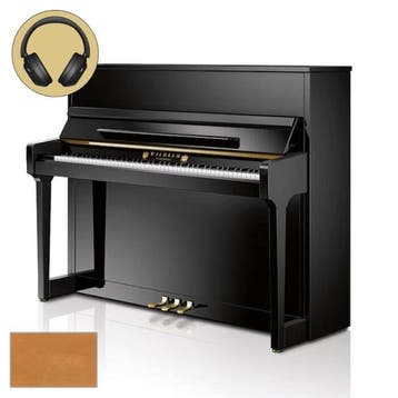Wilhelm Schimmel W 114T TwinTone ES messing silent piano, Nieuw, Bruin, Piano