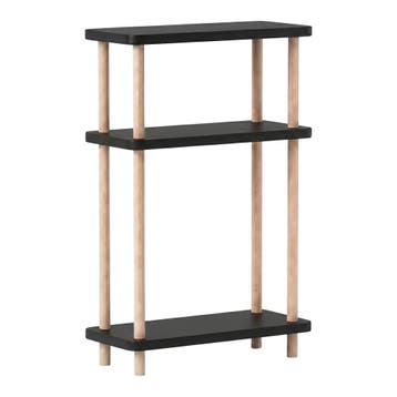 Staand rek Nampernu 62x40x18 cm met deur opbergvakken zwart, Verzenden, Nieuw