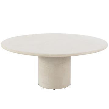Hampton low dining tuintafel rond mortex beige 160xH69 cm 4, Tuin en Terras, Tuintafels, Ophalen of Verzenden, Nieuw