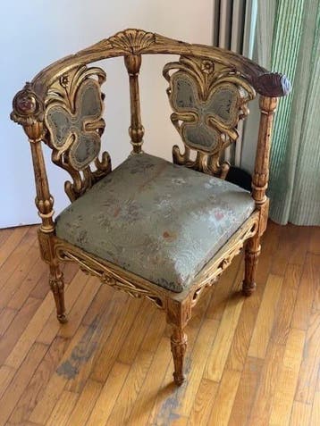Ernesto Basile - Fauteuil - Eik - Fauteuil Art Nouveau