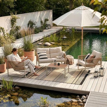 4-delige tuinset Karg loungeset met bank tafel en 2 stoelen, Verzenden, Nieuw