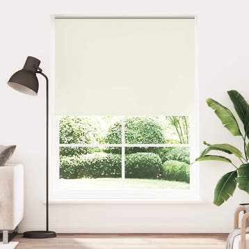 vidaXL Rolgordijn verduisterend 164,4x230 cm gebroken wit, Verzenden, Nieuw, Wit