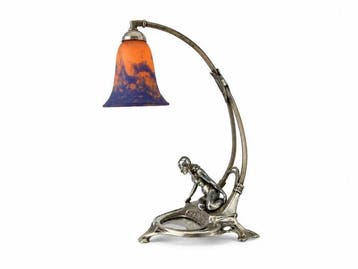 Muller Frères (1897 - 1933) vers 1920 - Bureaulamp -
