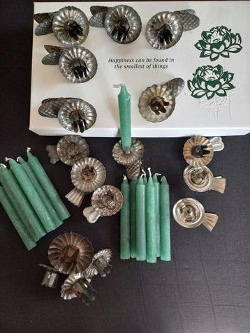 Kerstdecoratie (33) - Metaal - Kerstboom kaarsclips, Nieuw