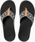 Reef - Maat 36 - Ortho Woven Dames Slippers - Black/White, Verzenden, Nieuw
