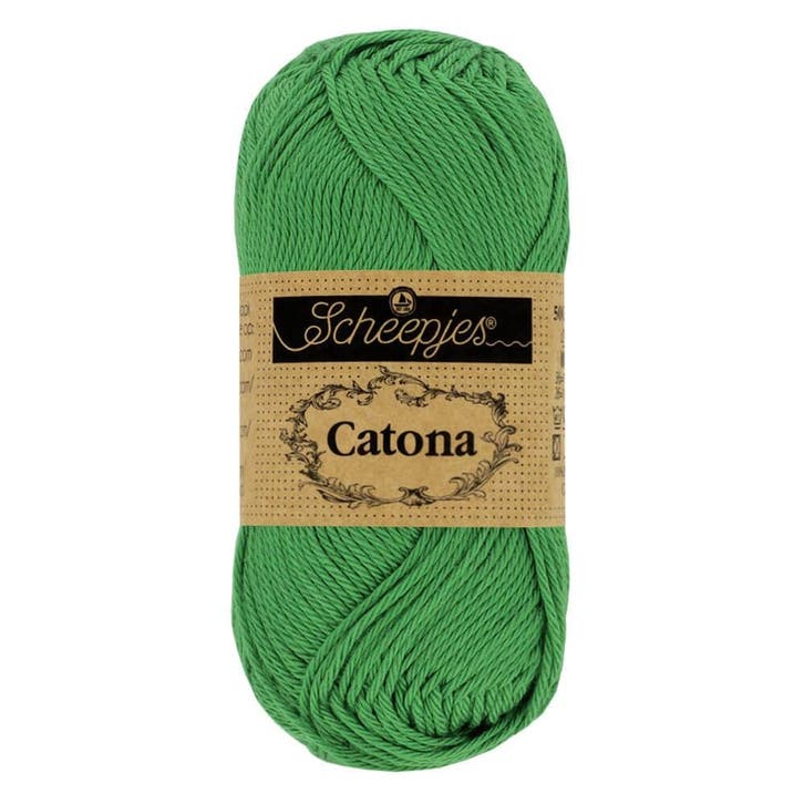 Scheepjes Catona - 10g - 515 Emerald - Haakgaren / Breigaren, Hobby en Vrije tijd, Breien en Haken, Breien of Haken, Nieuw, Wol of Garen