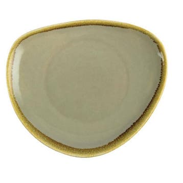 Kiln Driehoekige Borden | Mosgroen | 23cm | 6 stuks, Verzenden