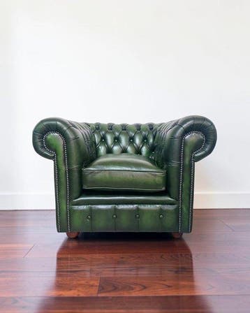 Chesterfield style - Fauteuil - club - Leder - Nieuwe