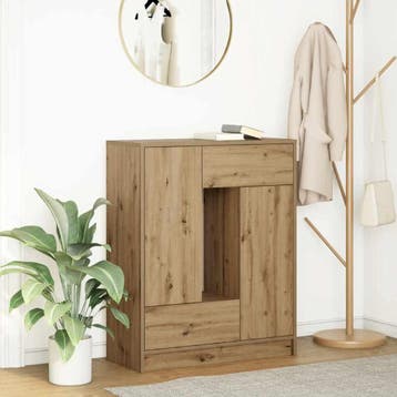 vidaXL Dressoir met lades en deuren 73x31x90 cm ambachtelijk, Verzenden, Nieuw, Overige houtsoorten